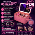 KIT DE MAQUILLAJE COMPLETO + ESPEJO LED