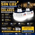 Foco Solar Recargable 2x1